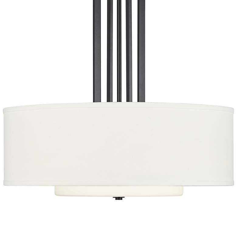 Image 5 Possini Euro Sundry 24" Wide Gloss Black Modern Drum Pendant Light more views