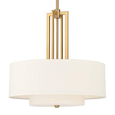 Possini Euro Sundry 24" Wide Warm Antique Brass Drum Pendant Light