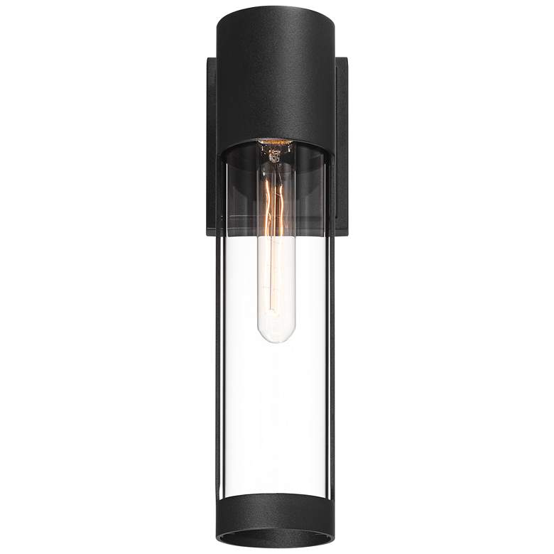 Image 6 Possini Euro Sunset 15 1/2" High Sand Black Outdoor Wall Light more views