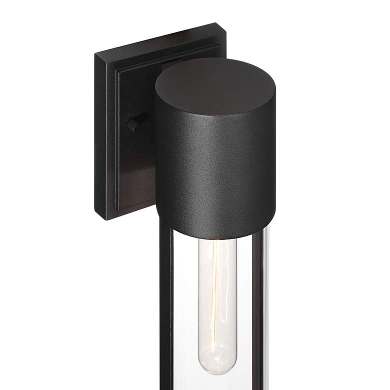 Image 3 Possini Euro Sunset 15 1/2"H Sand Black Outdoor Wall Light Set of 2 more views