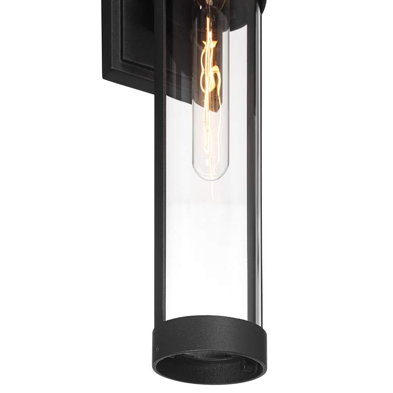Image 4 Possini Euro Sunset 15 1/2"H Sand Black Outdoor Wall Light Set of 2 more views