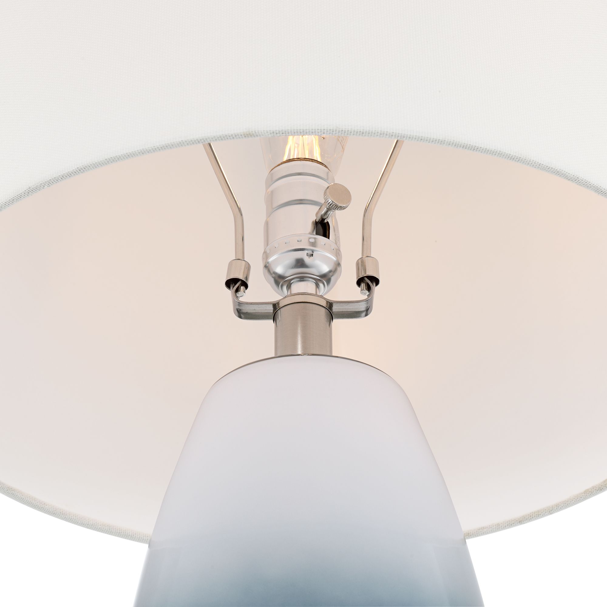 Image 5 Possini Euro Swansea 26 1/2" High Teal White Glass Table Lamp Set of 2 more views