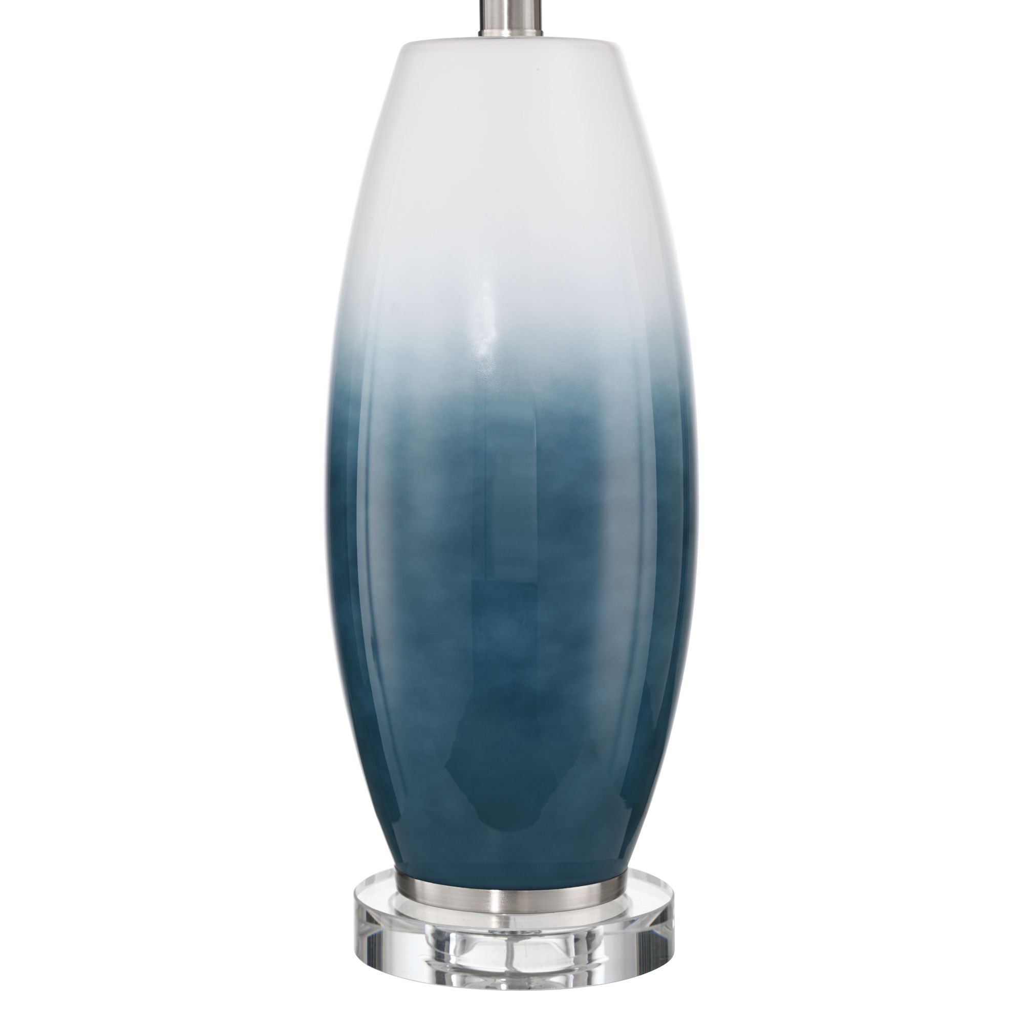 Image 7 Possini Euro Swansea 26 1/2" High Teal White Glass Table Lamp Set of 2 more views