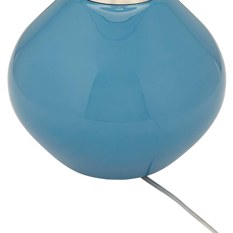 Image 6 Possini Euro Swift 30 3/8" Blue Modern Glass Table Lamp more views