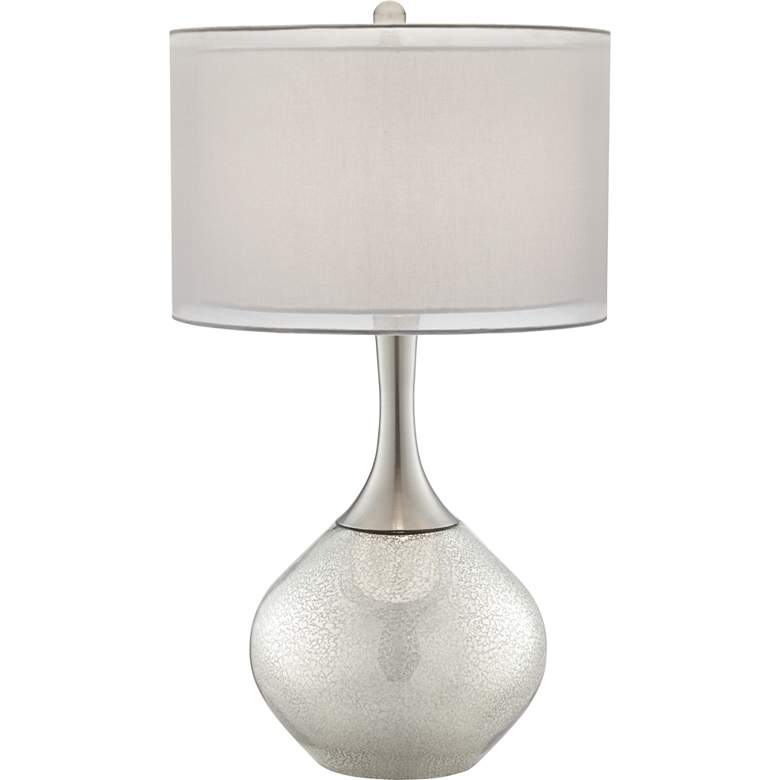 Image 3 Possini Euro Swift 30 1/2" Double Shade Mercury Glass Table Lamp