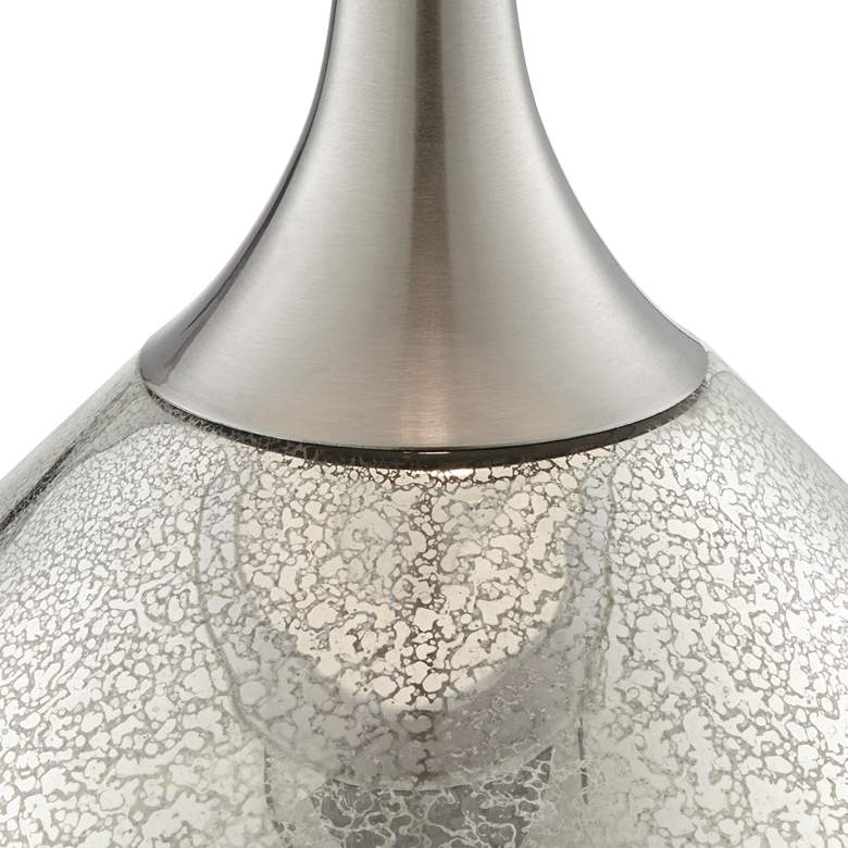 Image 4 Possini Euro Swift 30 1/2 inch Mercury Glass Lamp with Black Marble Riser more views