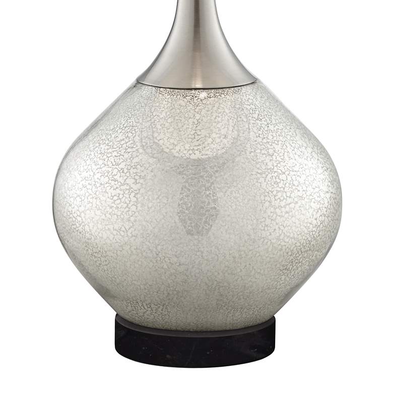 Image 5 Possini Euro Swift 30 1/2" Mercury Glass Lamp with Black Marble Riser more views