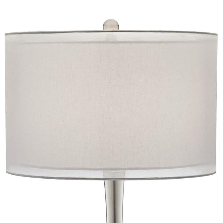 Image 3 Possini Euro Swift Mercury Glass Table Lamp with Round White Marble Riser more views