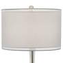 Possini Euro Swift Mercury Glass Table Lamp with Round White Marble Riser