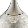 Possini Euro Swift Mercury Glass Table Lamp with Round White Marble Riser