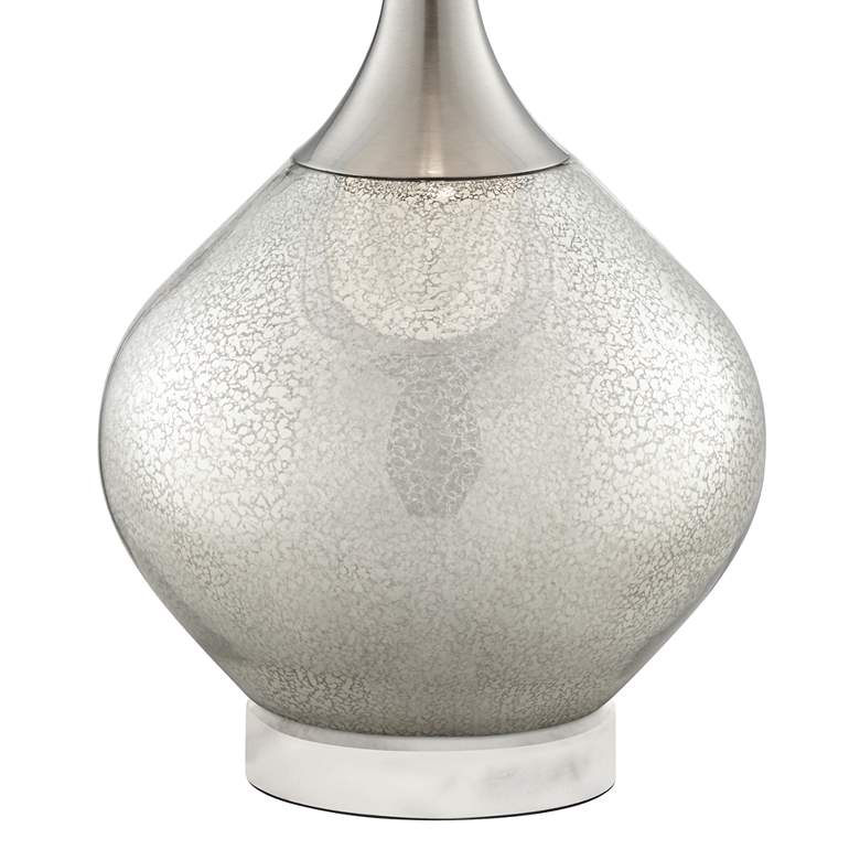 Image 5 Possini Euro Swift Mercury Glass Table Lamp with Round White Marble Riser more views