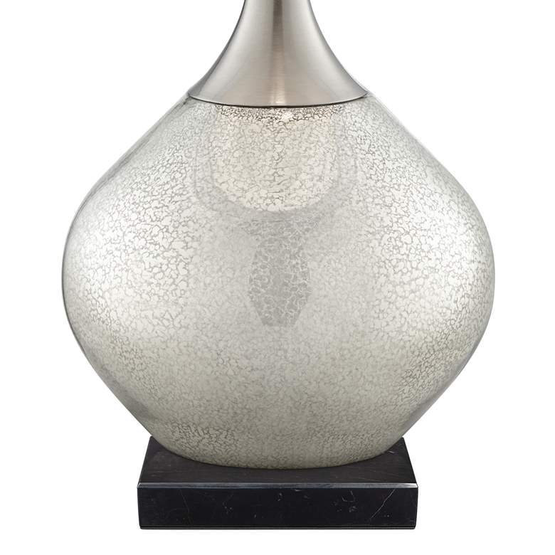 Image 5 Possini Euro Swift Mercury Glass Table Lamp with Square Black Marble Riser more views