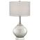 Possini Euro Swift Mercury Glass Table Lamp with Square White Marble Riser