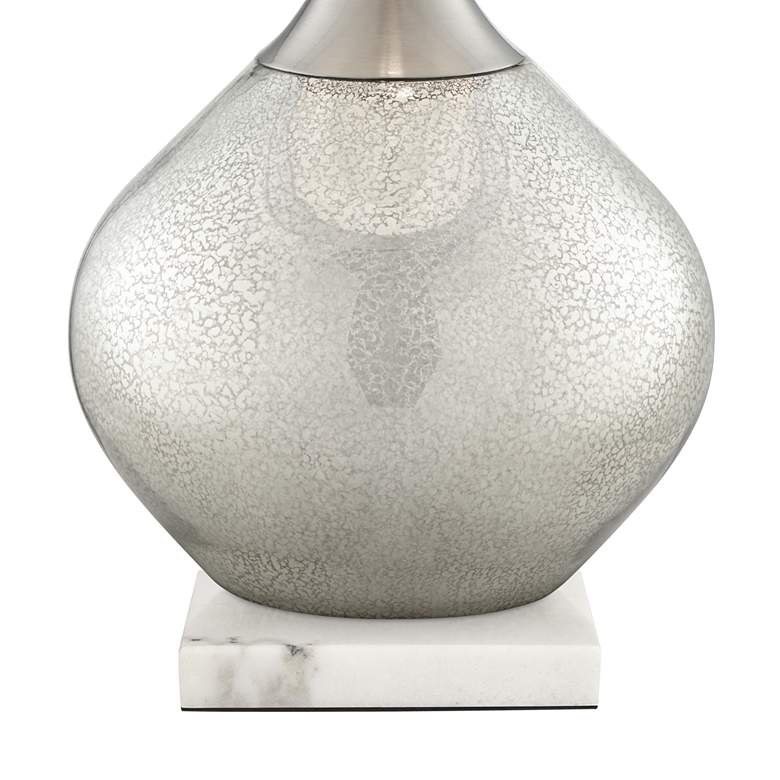 Image 5 Possini Euro Swift Mercury Glass Table Lamp with Square White Marble Riser more views