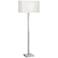 Possini Euro Sylva 60" Rectangular Shade Brushed Nickel Floor Lamp