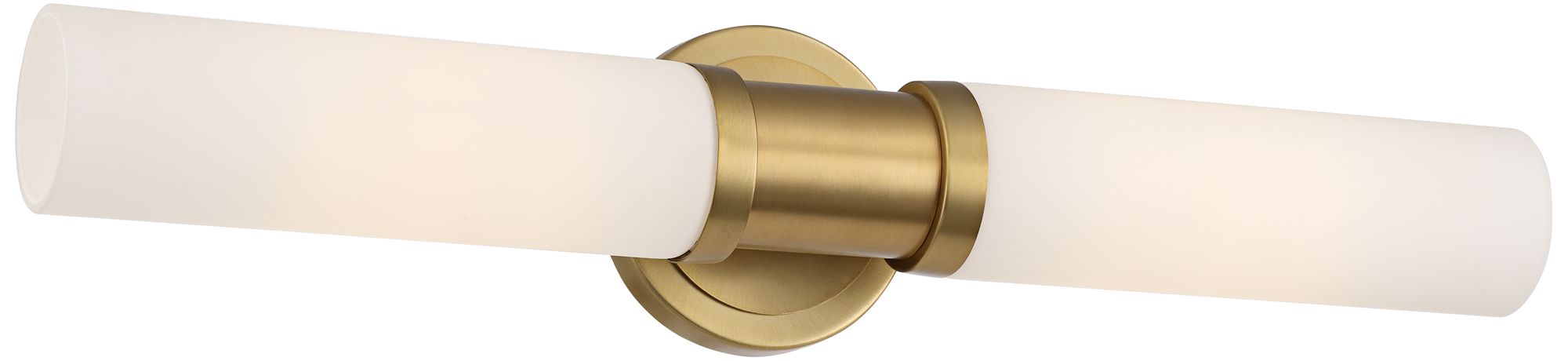 Image 4 Possini Euro Sylvie 22" Wide Vintage Brass 2 Light Modern Bath Light more views