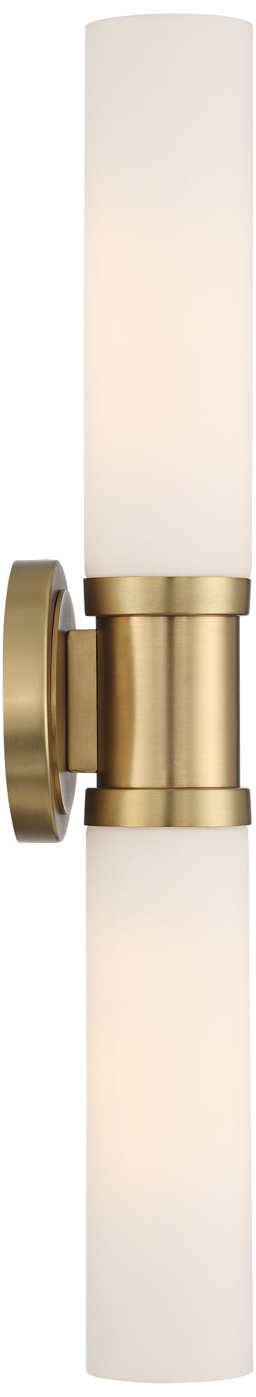Possini Euro Sylvie 22" Wide Vintage Brass 2 Light Modern Bath Light
