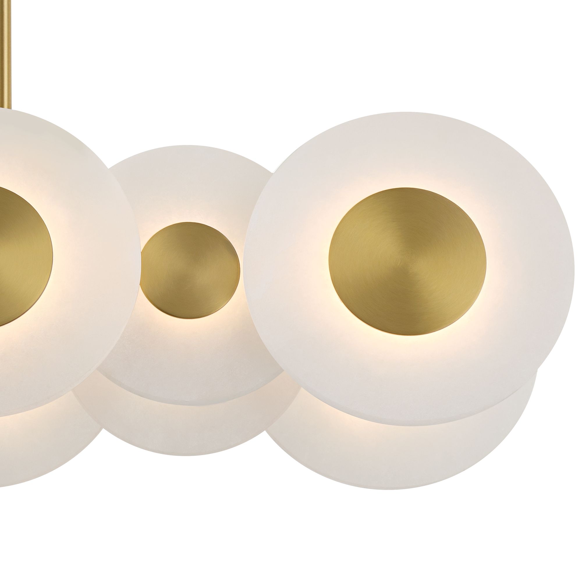 Image 4 Possini Euro Sync 37" Wide Brass 14-Light LED Island Pendant more views