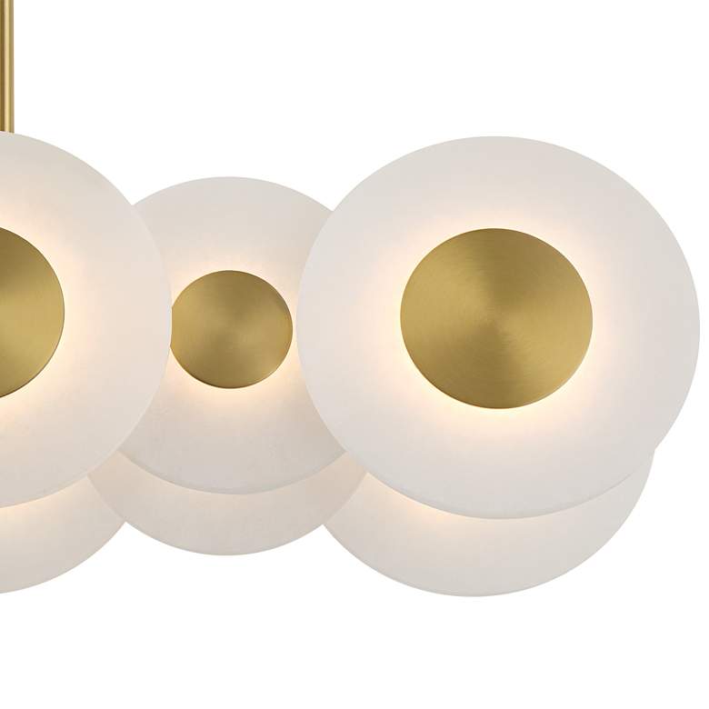 Image 4 Possini Euro Sync 37" Wide Soft Gold 14-Light LED Island Pendant more views