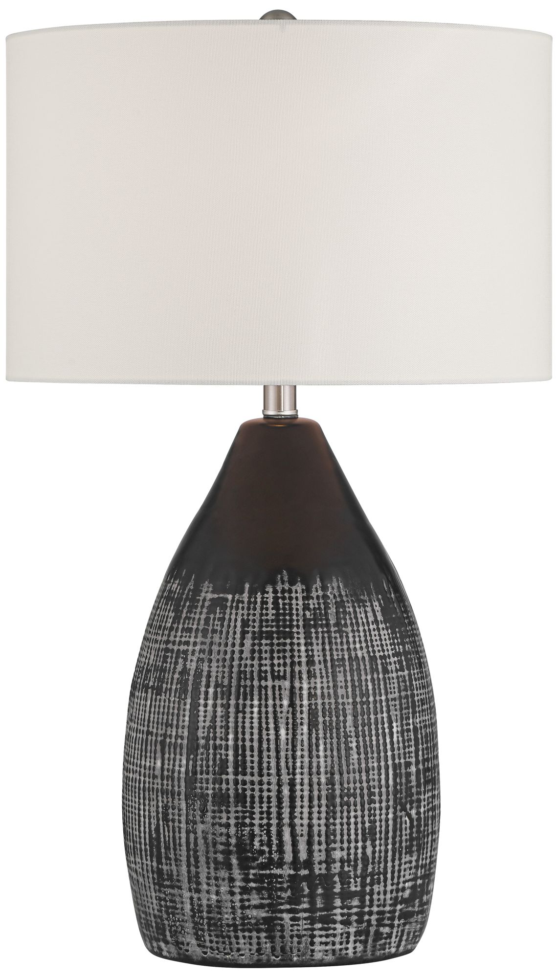 Image 2 Possini Euro Tabira 28 1/4" High Modern Black Ceramic Table Lamp