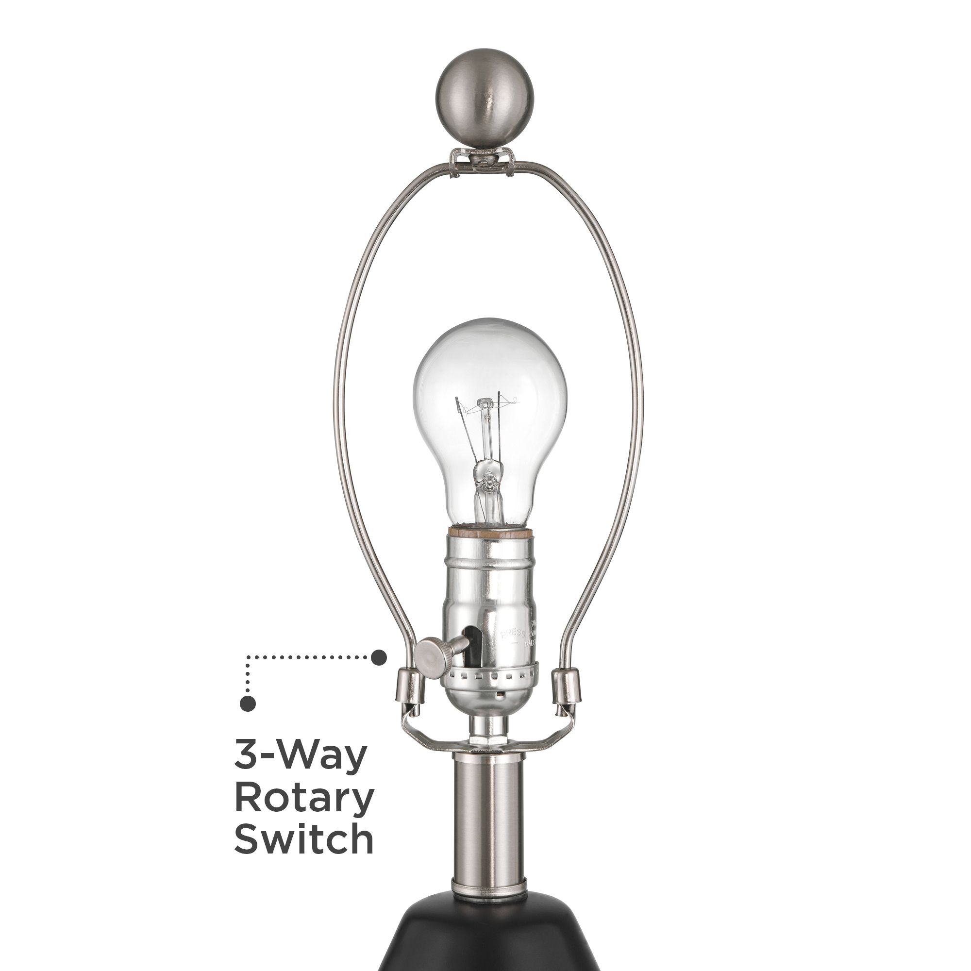 Image 4 Possini Euro Tabira 28 1/4" High Modern Black Ceramic Table Lamp more views