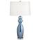 Possini Euro Tagus 30" High Slate Blue Modern Glass Table Lamp