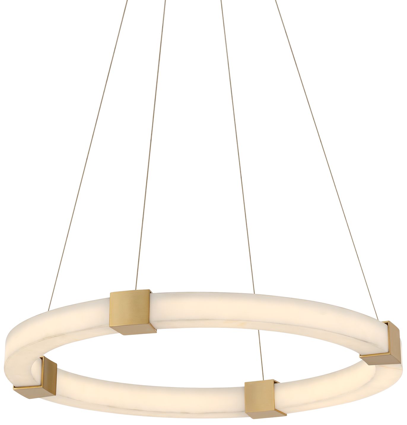 Image 2 Possini Euro Talno 24"W Gold and Faux Alabaster LED Ring Chandelier