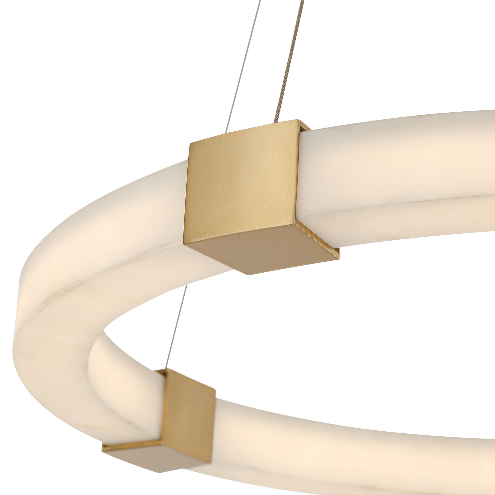 Image 3 Possini Euro Talno 24"W Gold and Faux Alabaster LED Ring Chandelier more views