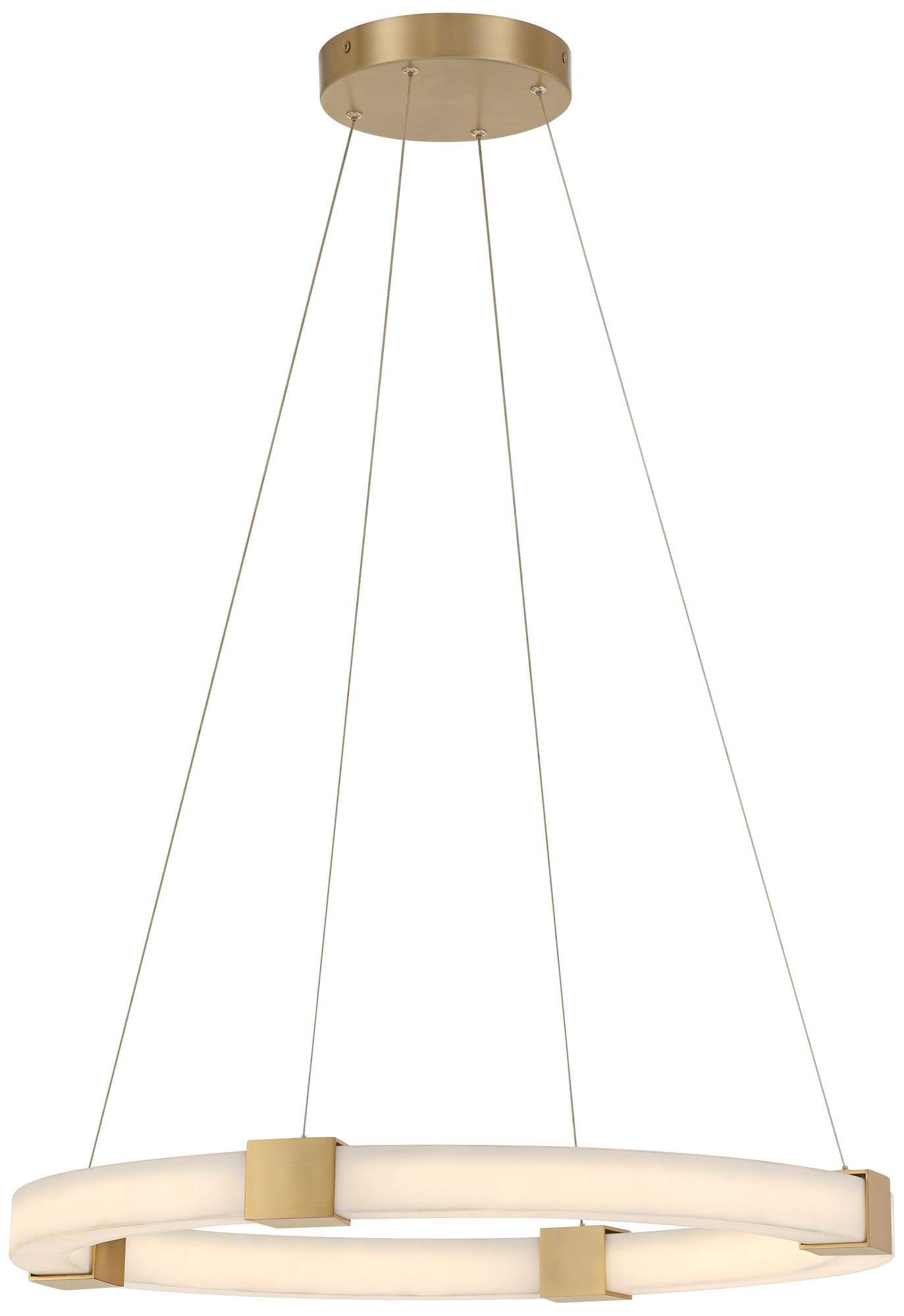 Image 6 Possini Euro Talno 24"W Gold and Faux Alabaster LED Ring Chandelier more views