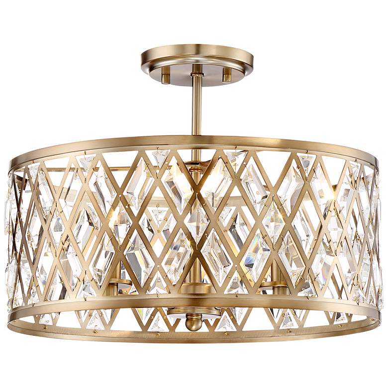 Image 2 Possini Euro Tanz 16 1/2" Wide Satin Brass Ceiling Light