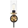 3_Possini Euro Tara 17" High Black and Gold Wall Sconce