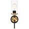 Possini Euro Tara 17" High Black and Gold Wall Sconce