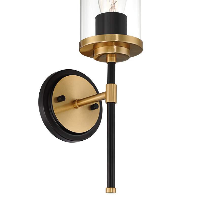 Image 5 Possini Euro Tara 17" High Black and Gold Wall Sconce more views