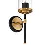 5_Possini Euro Tara 17" High Black and Gold Wall Sconce more views