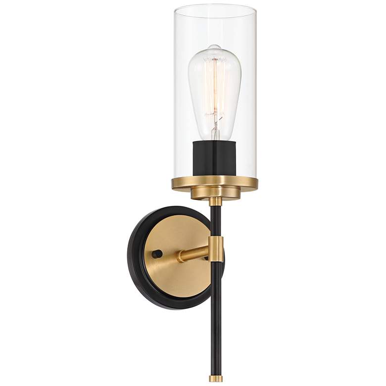 Image 6 Possini Euro Tara 17" High Black and Gold Wall Sconce more views