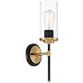 7_Possini Euro Tara 17" High Black and Gold Wall Sconce more views