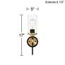 Possini Euro Tara 17" High Black and Gold Wall Sconce in scene