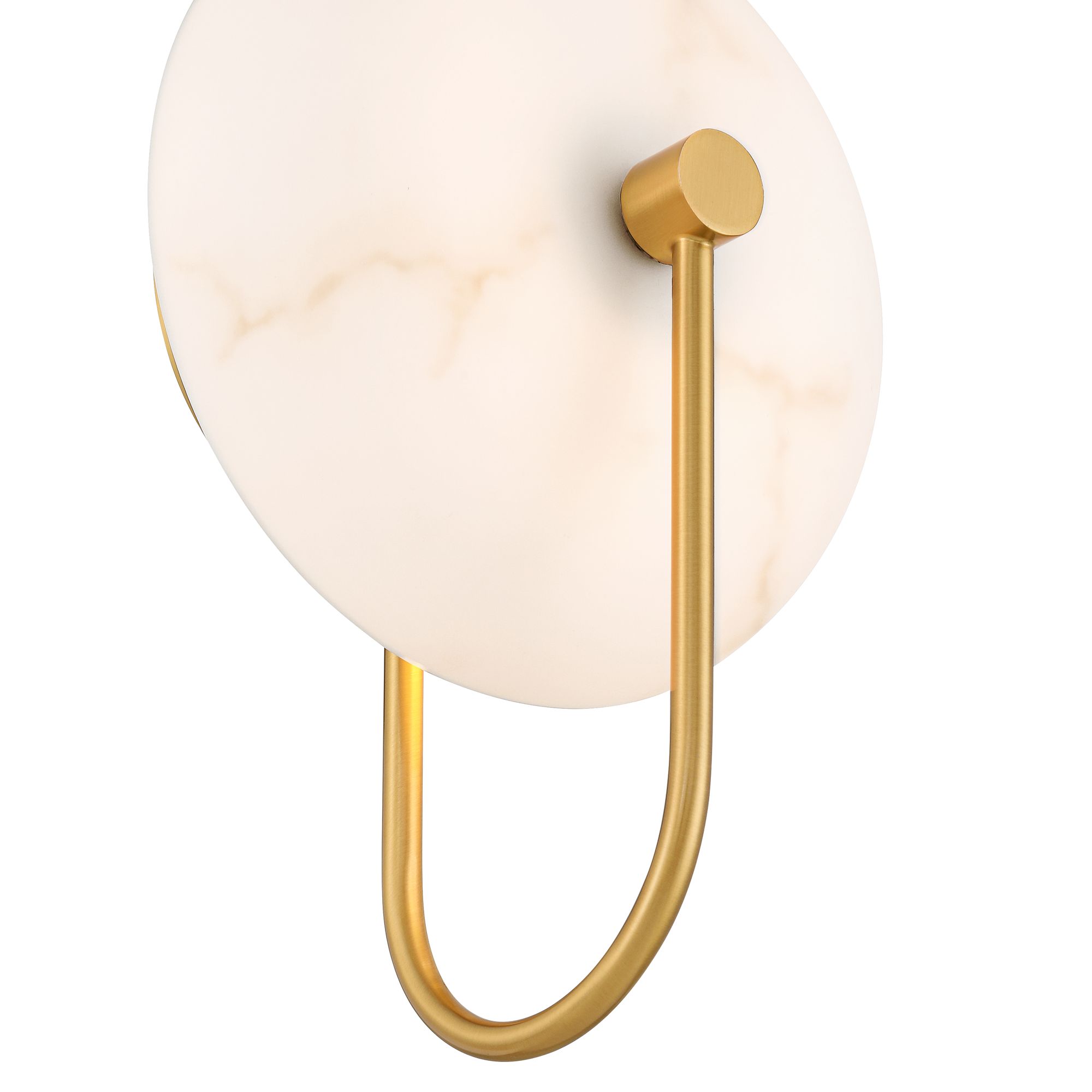 Image 4 Possini Euro Tarquin 11 1/4" High Brass and Alabaster LED Wall Sconce more views