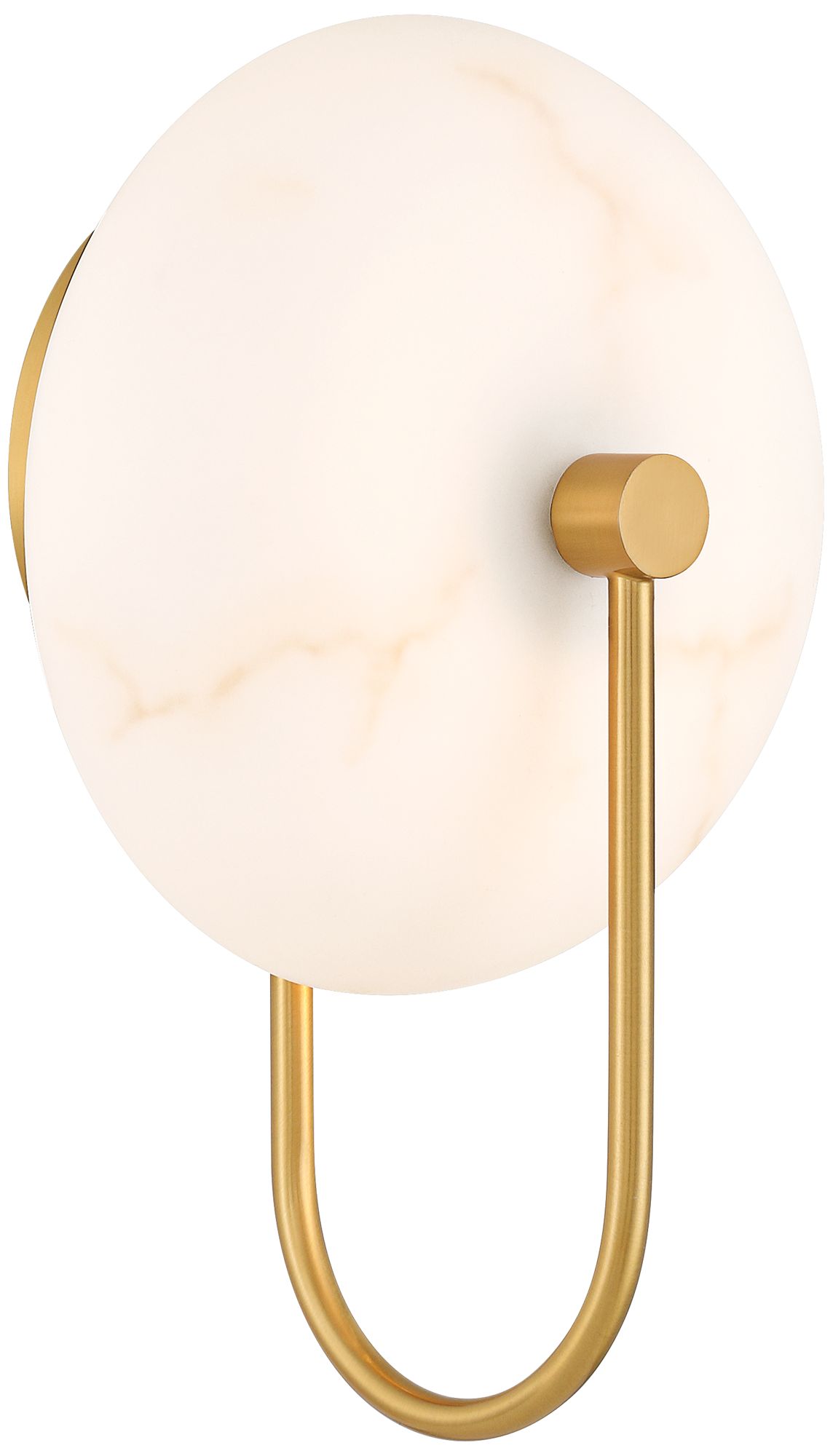 Image 6 Possini Euro Tarquin 11 1/4" High Brass and Alabaster LED Wall Sconce more views