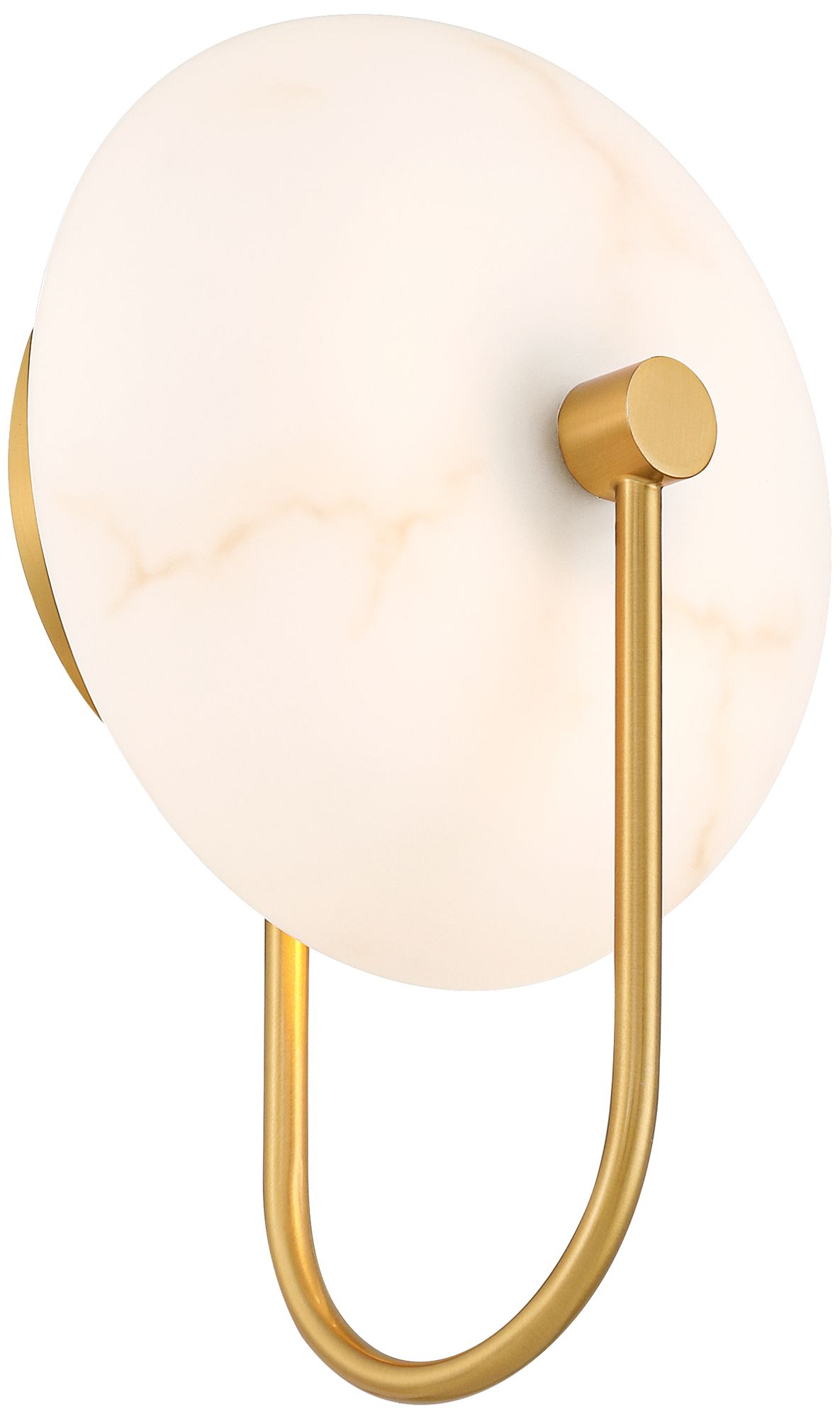 Watch A Video About the Possini Euro Tarquin Brass and Alabaster LED Wall Sconce