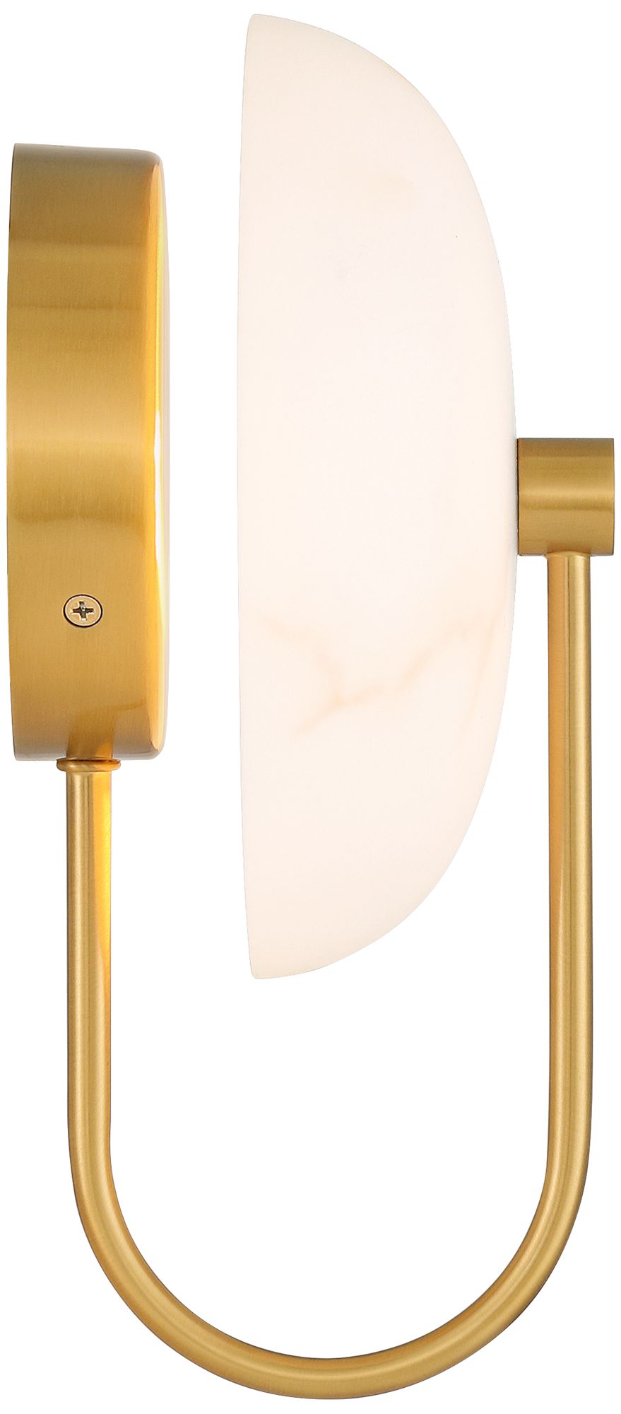 Watch A Video About the Possini Euro Tarquin Brass and Alabaster LED Wall Sconce