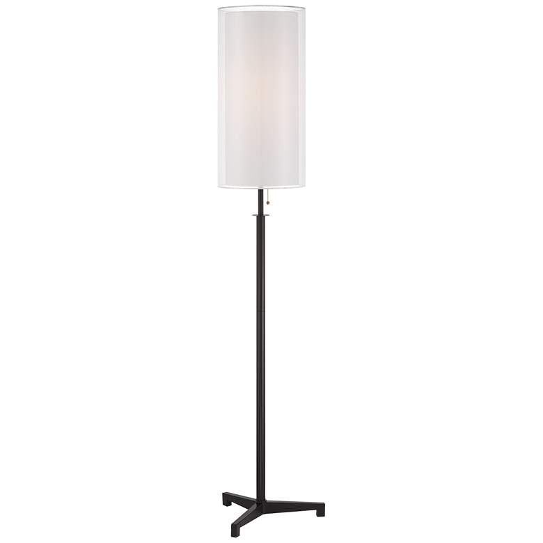 Image 2 Possini Euro Tarrah 68 1/2" Double Shade Bronze Tripod Floor Lamp