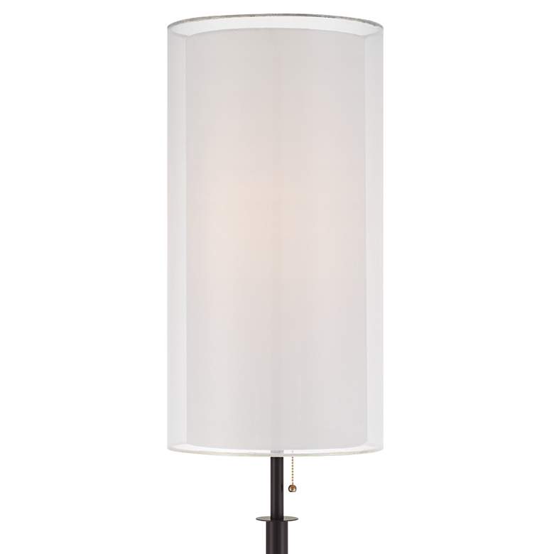 Image 3 Possini Euro Tarrah 68 1/2" Double Shade Bronze Tripod Floor Lamp more views