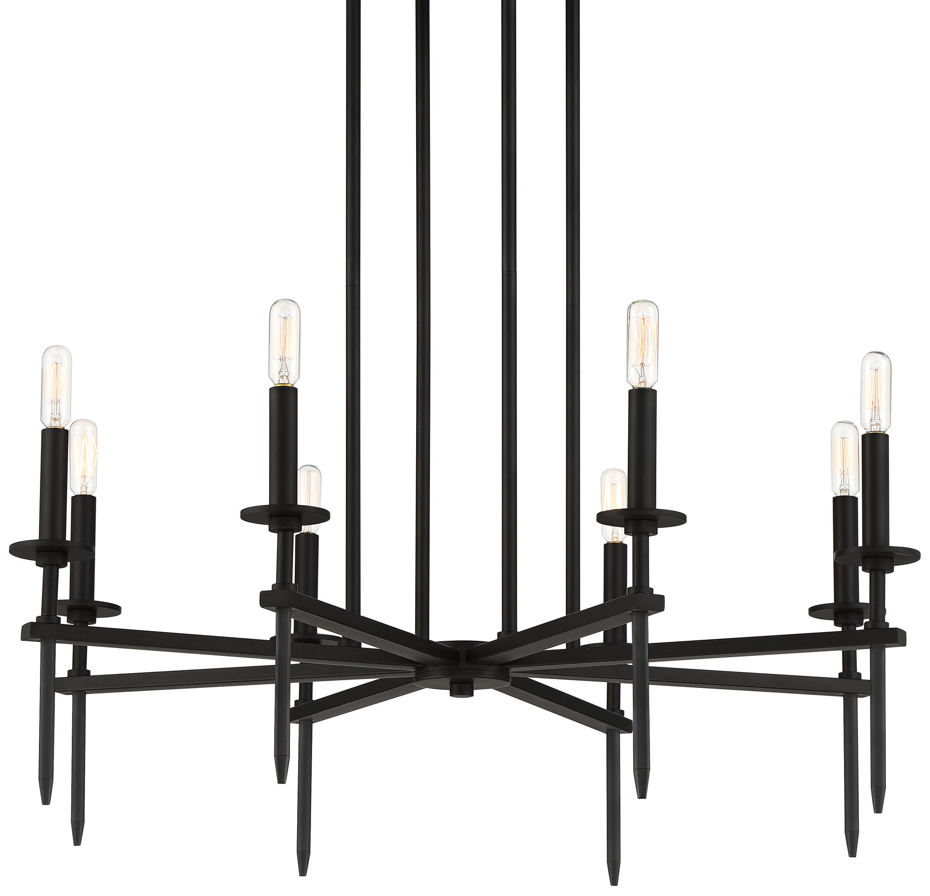Possini Euro Tasman 31 1/2" Wide Black 8-Light Modern Chandelier