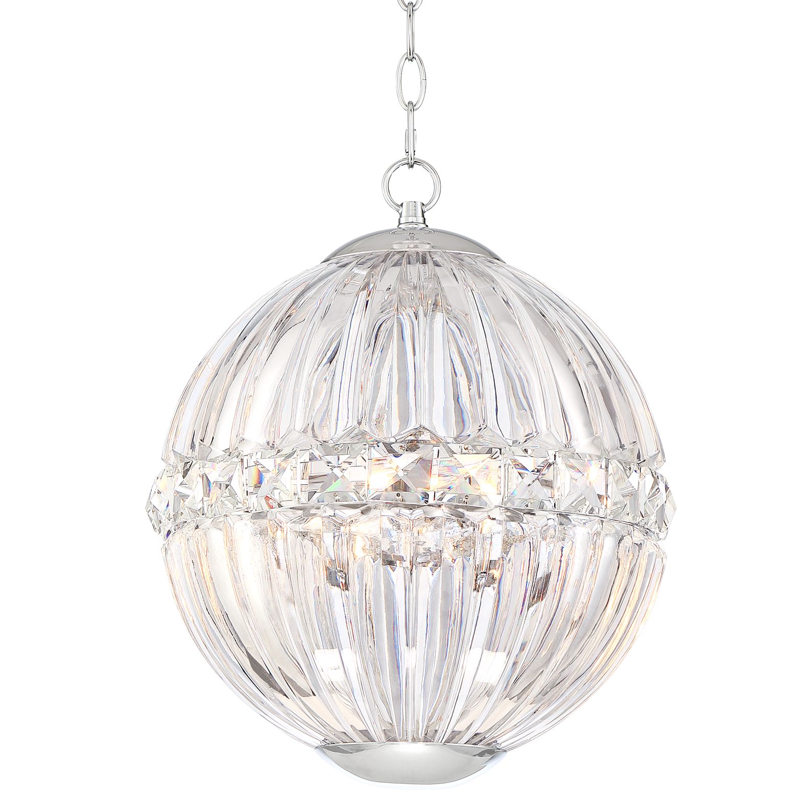 Possini Euro Tatum 13 1/4" Wide Chrome Pendant Light