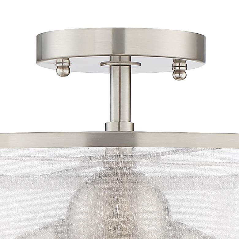 Image 4 Possini Euro Taur 18 inch Wide Brushed Nickel 6-Light LED Ceiling Light more views
