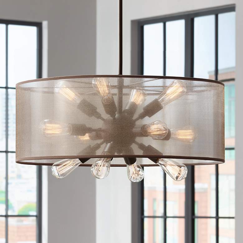 Image 1 Possini Euro Taur 27 1/2" Wide Bronze LED Pendant Light
