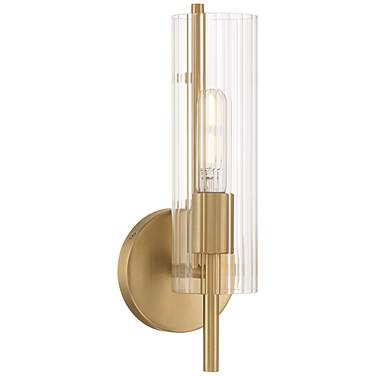 Possini Euro Taurus 13 1/2" High Brushed Champagne Wall Sconce