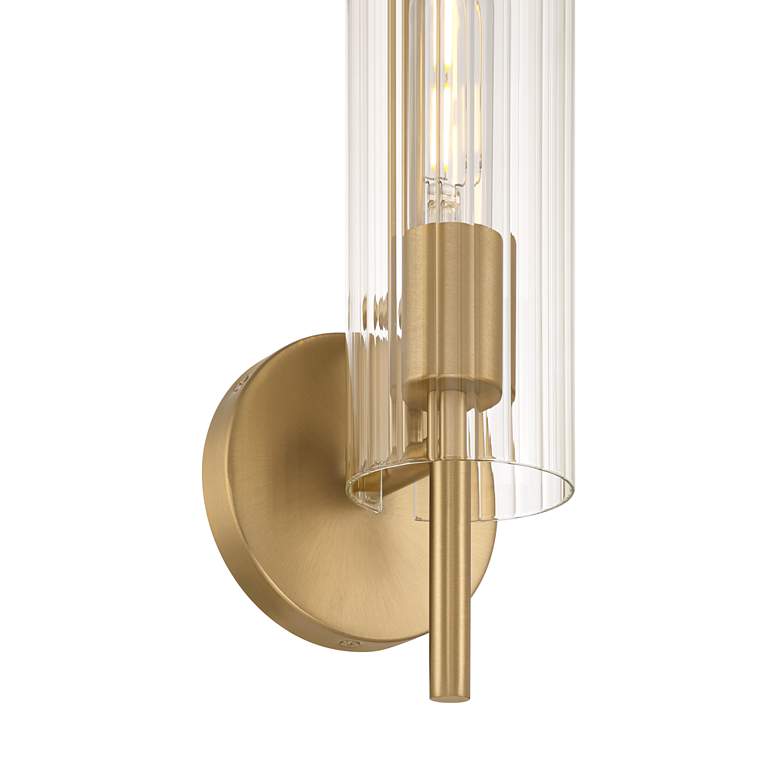 Image 3 Possini Euro Taurus 13 1/2" High Brushed Champagne Wall Sconce more views