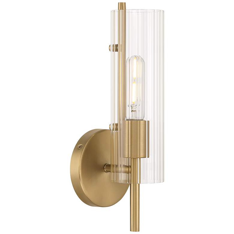 Image 6 Possini Euro Taurus 13 1/2" High Brushed Champagne Wall Sconce more views